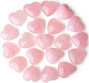 QINJIEJIE: corazón de cuarzo rosa pulido para meditación y uso diario.
