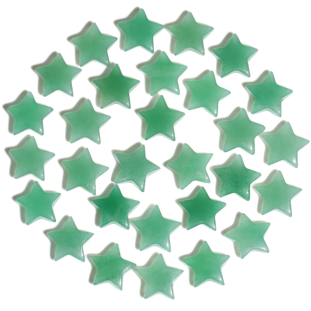 QINJIEJIE green aventurine star pocket stone ready for daily calm on the go