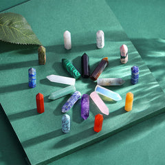 QINJIEJIE healing crystal wand rose quartz for mood enhancement and gentle energy healing.