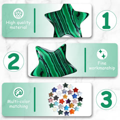 QINJIEJIE malachite star crystal held in hand for grounding practice