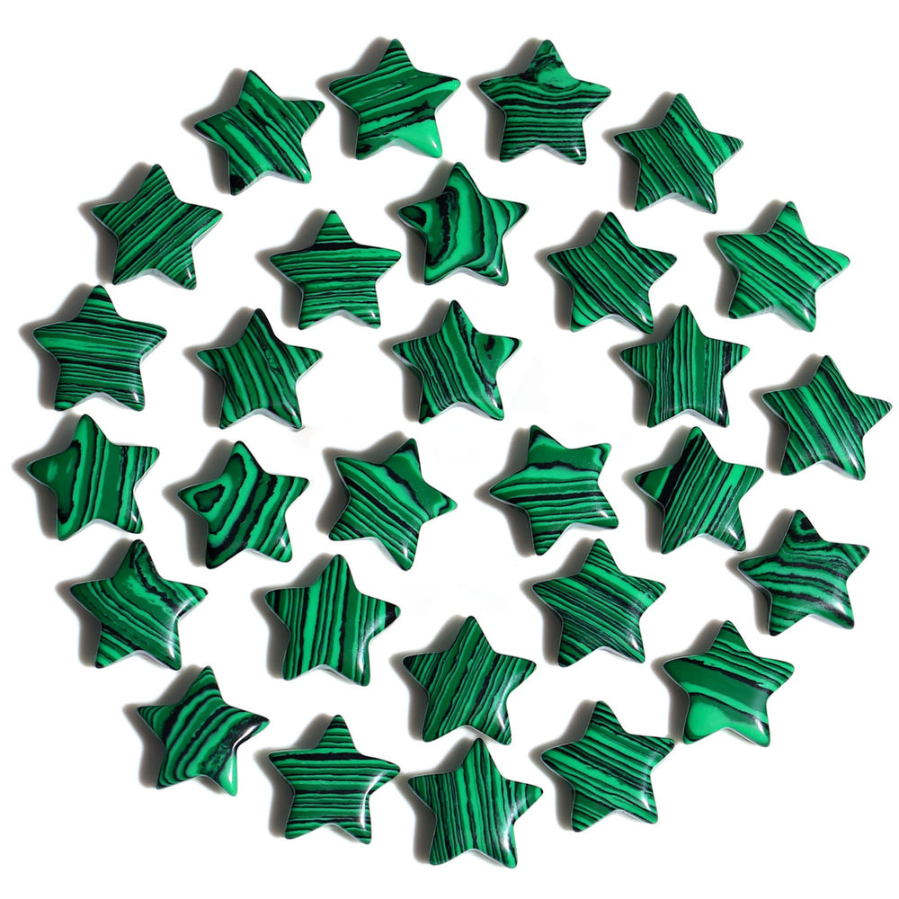QINJIEJIE malachite star crystal pocket-size display for mindful moments