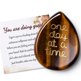 QINJIEJIE worry stone in green aventurine providing grounding and focus