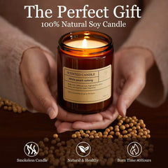 QiQiWader Lavender Moonflower candle for relaxation and mood refresh.