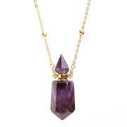 QIQIXIN Amethyst bottle pendant for portable fragrance on the go.
