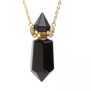 QIQIXIN Obsidian perfume bottle pendant shown for portable fragrance on the go