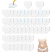 Qiuruoo castor oil pack heart patch on belly for tidy, mess-free use.