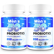 QIVERNAMY Probiotics for Men 50+ bottle shown for daily wellness