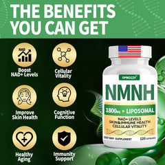 Qmiozzy NMNH with Resveratrol and Quercetin for antioxidant synergy.