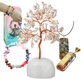 QOWMMYID seven chakra crystal tree on agate base for serene home energy