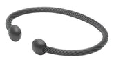 QRAY Gun Metal Deluxe Bracelet closeup showing durable stainless steel craftsmanship for everyday wear.
