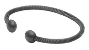 QRAY Gun Metal Deluxe Bracelet closeup showing durable stainless steel craftsmanship for everyday wear.