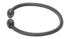 QRAY Gun Metal Deluxe Bracelet flexible stainless steel design offers comfortable wear.