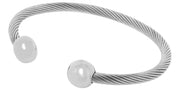 QRAY Silver Deluxe bracelet close-up showing durable surgical steel finish for daily wear
