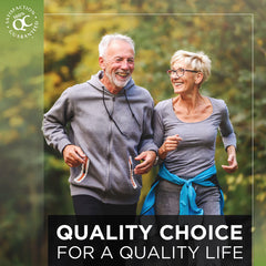 Quality Choice Apple Cider Vinegar label closeup highlighting gluten-free formula.