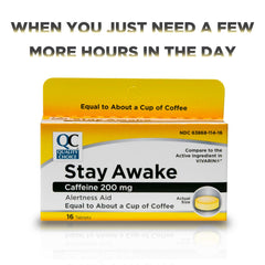 Quality Choice Stay Awake 16-count pack for on-the-go energy.