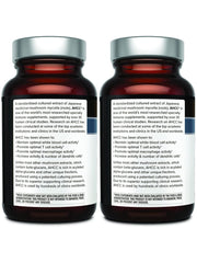 Quality of Life AHCC Kinoko Platinum 750 mg multipack label highlights value