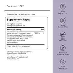 Quality of Life Curcumin-SR capsules ready for daily use to support joint comfort.