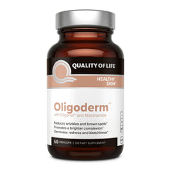 Quality of Life Oligoderm bottle front view signals premium skin support