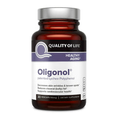 Quality of Life Oligonol lychee capsules supporting immune health and circulation.