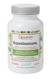 Quantum Health Super Immune+ bottle front shows a clean design for everyday use