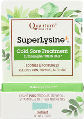 Quantum Lysine Cream jar close-up for soothing cold sore care.