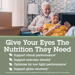 Quantum Macula 30+ ingredients panel featuring omega-3, vitamins C and E, zinc.