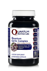 Quantum Nutrition Quantum Garlic Complex bottle showcasing immune support and freshness