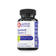 Quantum Nutrition Vitamin C bottle highlighting organic, whole-food formula for immune support