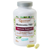 Quantum Quercetin+ 750mg immune bottle front for daily immune support.
