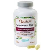 Quantum Quercetin+ 750mg immune bottle front for daily immune support.