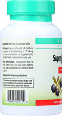 Quantum Superimmune bottle label close-up featuring Olive Leaf and Astragalus ingredients.