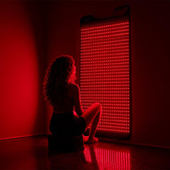 Quasar MD infrared full body mat chips close-up showing 2052 LEDs.