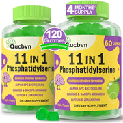Qucbvn PS600mg gummies bottle with apple flavor for focus support