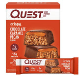 Quest Nutrition bar packaging on a clean surface, ideal for on-the-go protein.