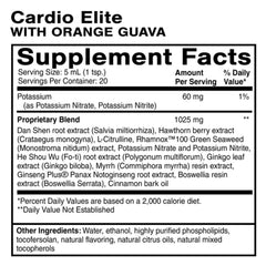 Quicksilver Cardio Elite ingredients display hawthorn, dan shen, and ginkgo for circulatory support.