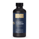 Quicksilver Scientific liposomal vitamin C elderberry bottle highlights immune support potential with fast absorption.