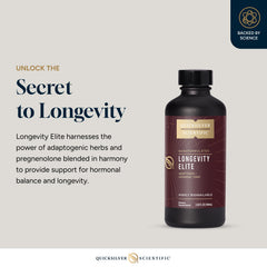 Quicksilver Scientific Longevity Elite dosage dropper enables precise servings.