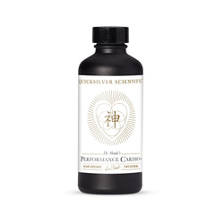 Quicksilver Scientific Performance Cardio+ bottle pour supports easy daily dosing.