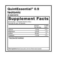 Quicksilver Scientific Quintessential 0.9 sachets in hand for travel hydration