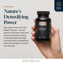 Quicksilver Ultra Binder capsules for on-the-go toxin binding.