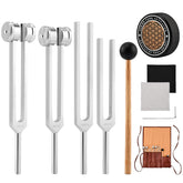 Quivorant tuning forks set image showing the full kit for chakra balance practice