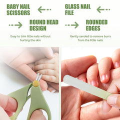 Qunlions life baby nail care set ear-cleaner precise earwax removal without deep intrusion.
