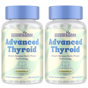 Quorinthiumax thyroid-support bottle front showing 120 capsules for a monthly routine.