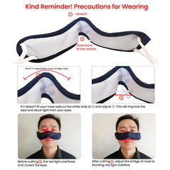 QUSD heated nasal mask with skin friendly fabric for cold weather