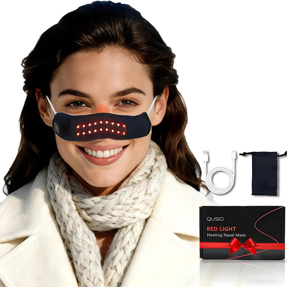 QUSD nose warmer with red light therapy for gentle nasal comfort