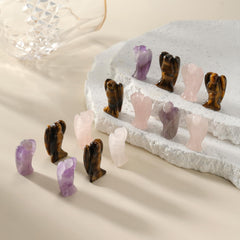 QYDCX amethyst tiger's eye angel crystal strengthens mood balance during meditation.