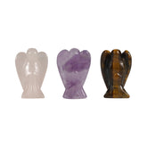 QYDCX rose quartz angel crystal figurine enhances calm and desk decor.