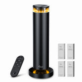 QZD A5 diffuser unit in black aluminum for a sleek home scent system.