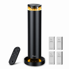 QZD A5 diffuser unit in black aluminum for a sleek home scent system.