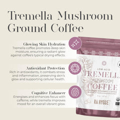 RÅ HYGGE Tremella close-up highlights mushroom infusion for balanced energy